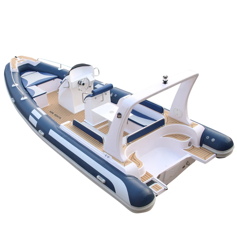 Factory Direct Sale 20ft RIB700 Luxury Yacht Center Console Fiberglass Hypalon Inflatable Fishing Sightseeing