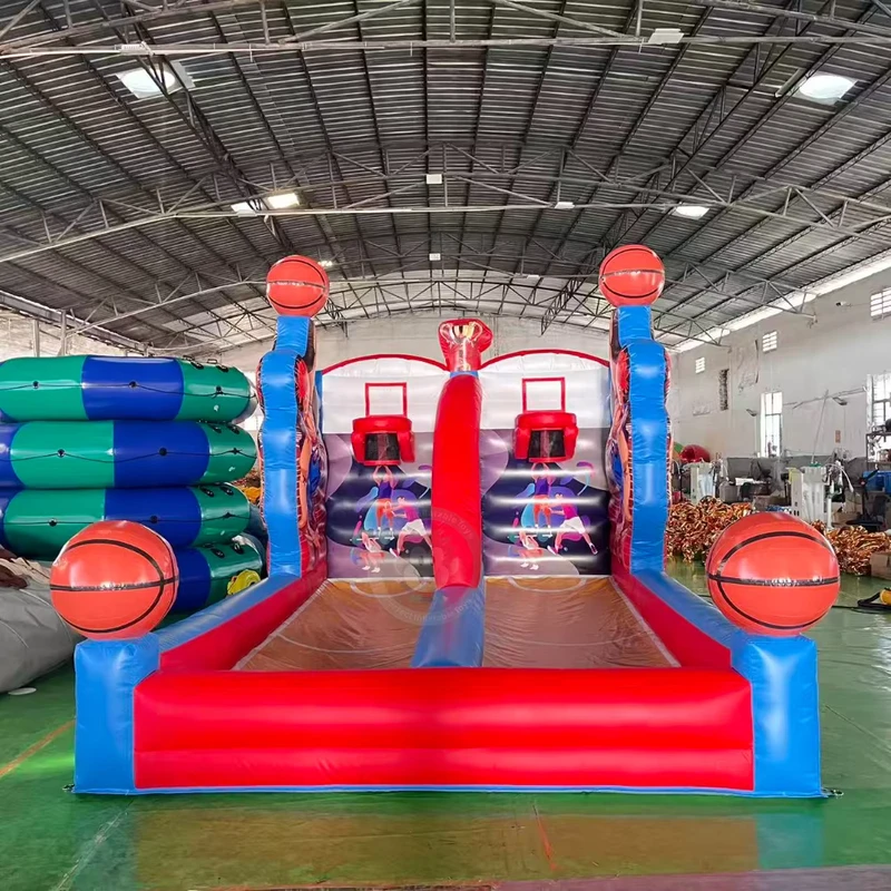 Penjualan Langsung Pabrik Permainan Inflatable Bola Basket Tantangan Dalam Ruangan