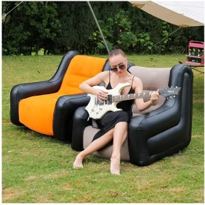 Fabrikverkauf Faltbare Lagerung Tragbares Flocking Zuhause Outdoor Camping Wohnzimmer Aufblasbares Luftsofa