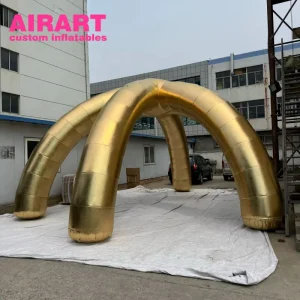 Bán trực tiếp từ nhà máy, cổng bơm hơi hình nhện vàng, kênh bơm hơi trang trí sự kiện ngoài trời cho các hoạt động