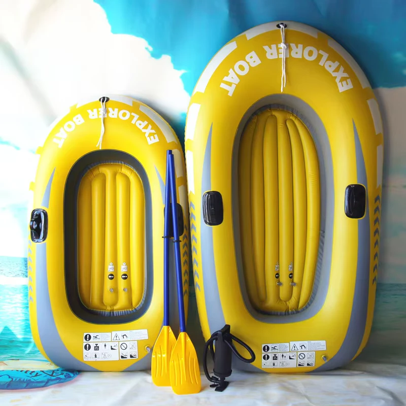 Pemasok Langsung Pabrik Perahu Kayak Inflatable PVC Tebal untuk Mengapung, Ramah Lingkungan, Single atau Double