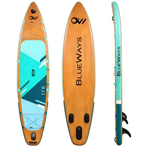 Factory Direct Wood Grain Inflatable SUP Board All Round Stand up Paddle Board with Complete Accessories & CE Approved