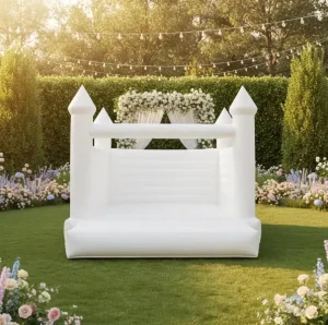 Penjualan Langsung Pabrik Kastil Inflatable Putih Berkualitas Tinggi dan Rumah Lompat Inflatable yang Cocok untuk Disewa untuk Pesta Pernikahan