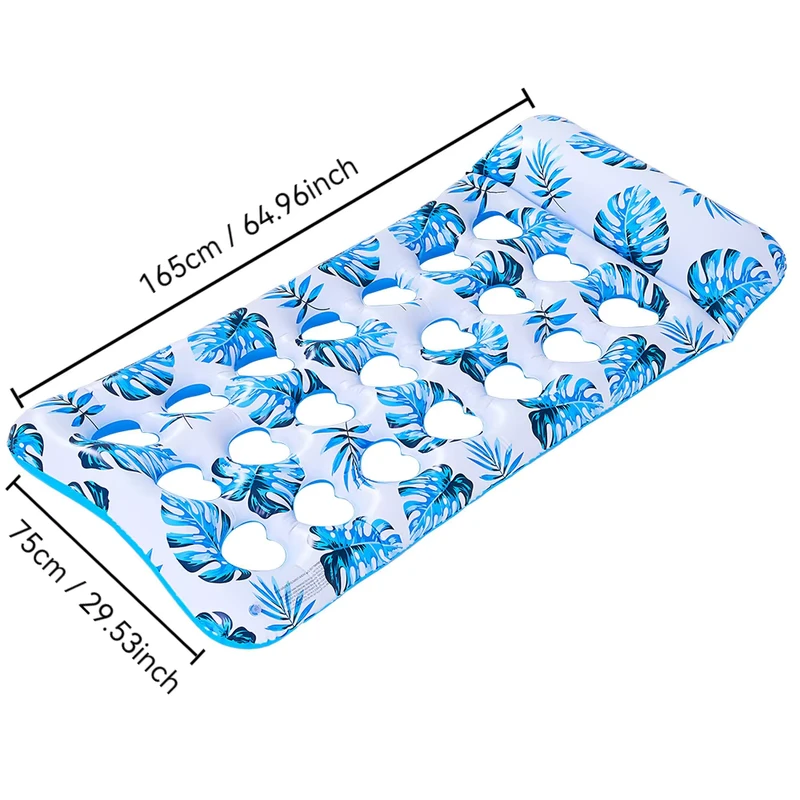 Factory Environmentally Friendly PVC Inflatable Floating Swimming Pool Water Lounger Adults 100-500kg Capacity