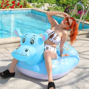 Factory Hot Selling Hippo Shape Pool Floats Inflatable Pool Floats
