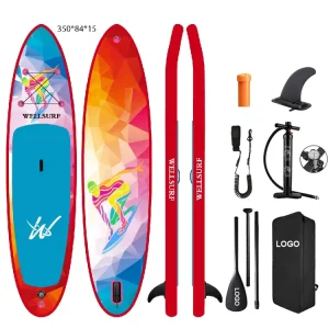Factory ISUP Inflatable Stand up Paddle Board Double Layer PVC Drop Stitch Material SUP Board for Water Sport