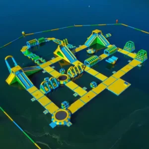 Factory Imported CE Certified Adult Water Obstacle Course Inflatable Floating Water Park Air Pump Blower Inflatable House Games
