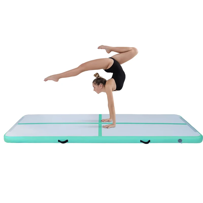 Tapete de Ginástica Inflável de Ar para Treinamento - Espessura para Uso Doméstico, Treinamento de Cheerleading e Yoga
