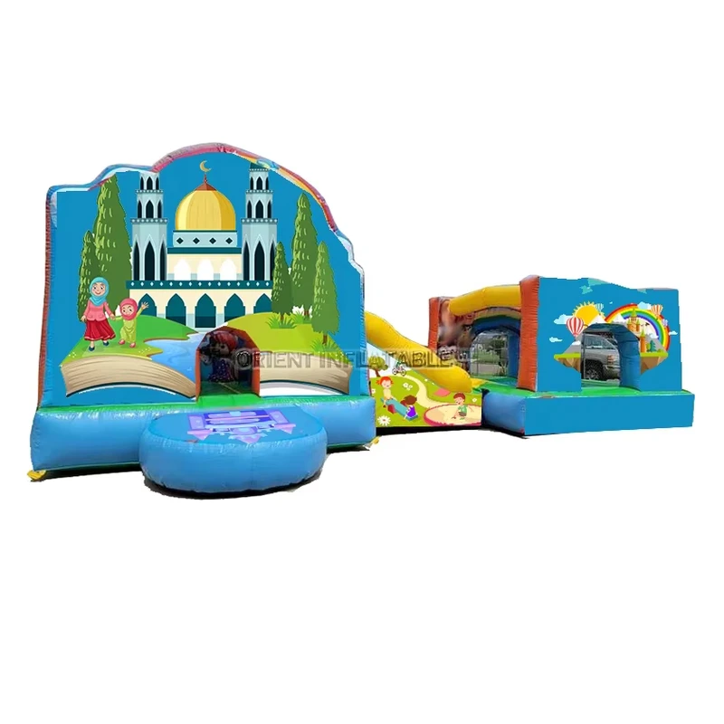 Factory Inflatable Bounce House With Slide and Pool for Kids