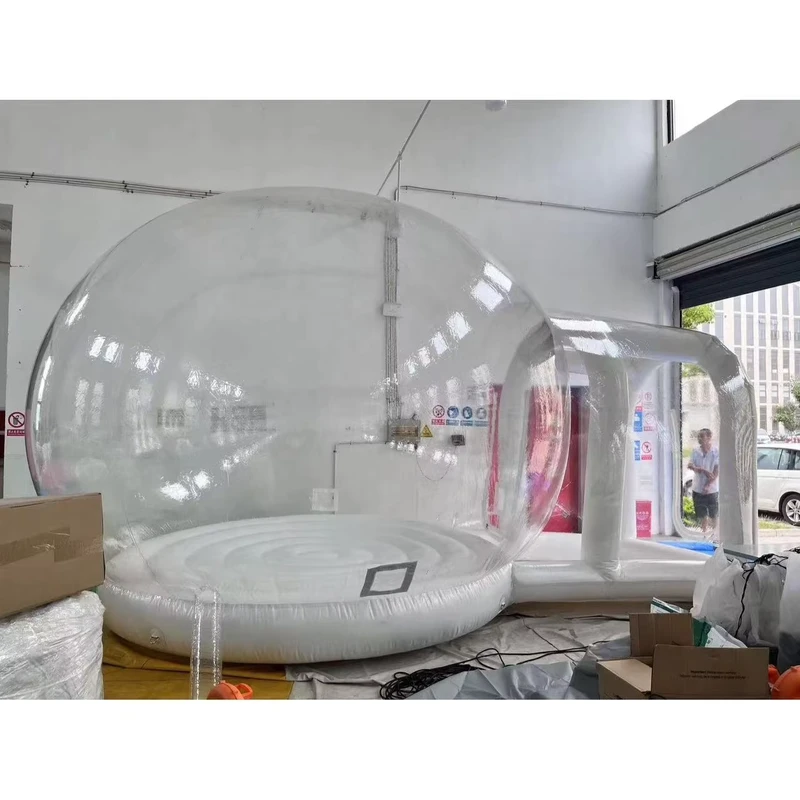 Fabrik Aufblasbares Blasenhaus Transparentes Schneeflockenzelt PVC-Material 5x3x3M