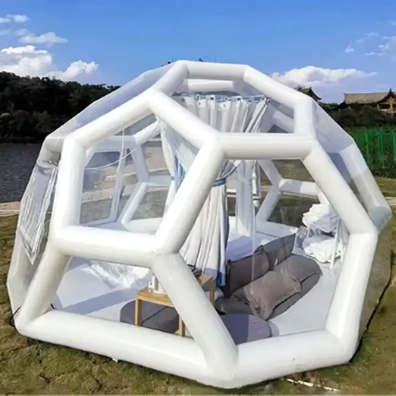 Fabrieks Opblaasbare Bubble Lodge Tent Grote Luxe Kamer Buiten Kamperen Transparante Opblaasbare Feesttenten