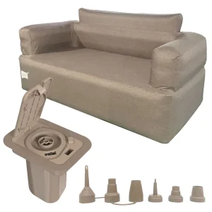 Factory Inflatable Camping Sofa Outdoor Camping with Built in Pump PVC Inflatable Furniture Double Inflatable Sofa