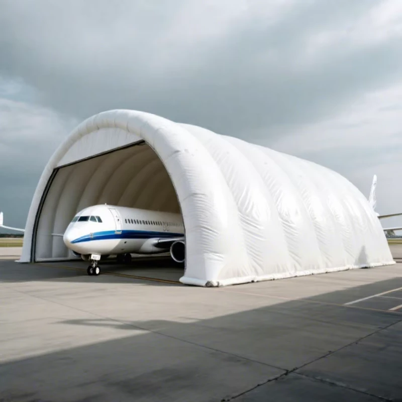 Armazém de Aeronaves Inflável à Prova de Água e Resistente às Intempéries para Construção de Tendas em Aeroportos Personalizáveis