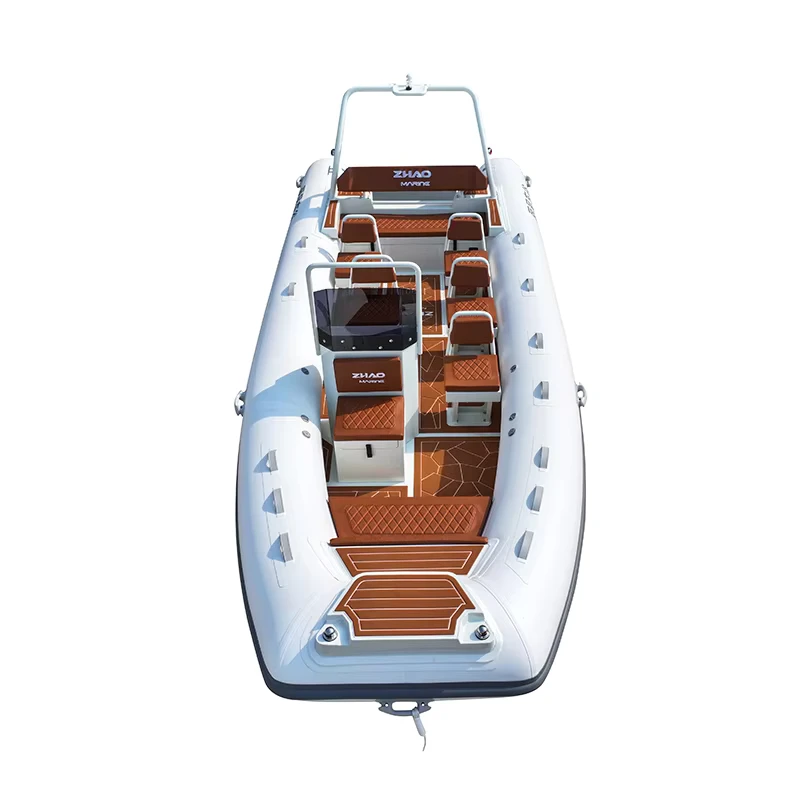 Fabrik Luxus PVC Formsegelboot Fiberglas RIB CE aufblasbares Angelboot Hypalon PVC Pontonboot