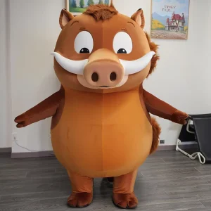 Factory Make Your Company Business Mascot Animal Plush Halloween Walking Christmas Wild Boar Inflatable Mascot Costume