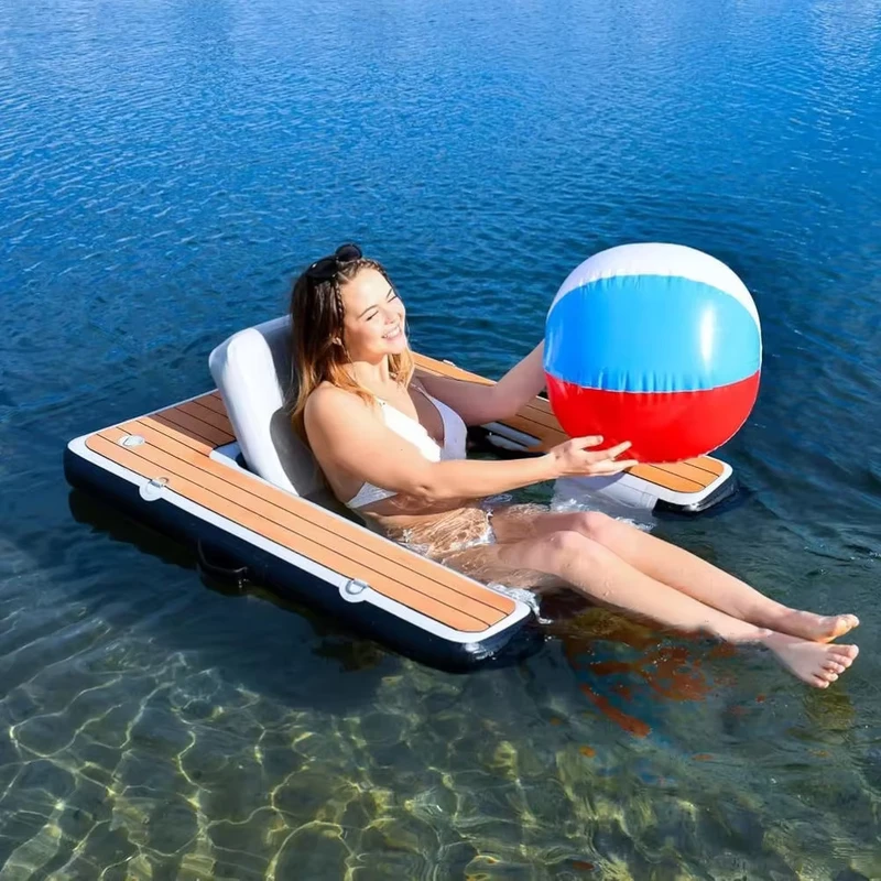 Sedia Gonfiabile Personalizzata OEM per Piscina Galleggiante, Lettino da Piscina Gonfiabile con Seduta Confortevole