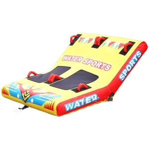 Factory OEM Customized 1-4 Riders PVC+nylon Inflatable Towable Tubes for Boating Water Park Equipment 4-Person Capacity