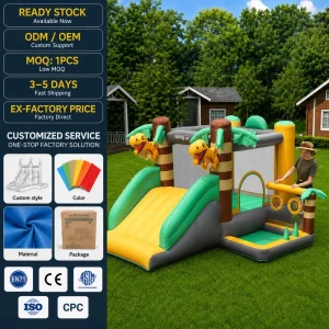 Factory OEM Inflatable Moonwalk Oxford Durable Inflatable Bounce House Combo Party Yard Jumpers Inflatable Small
