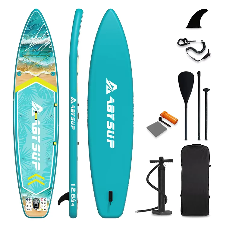 Tabla de paddle inflable OEM de PVC para océanos con kit de reparación y accesorios completos