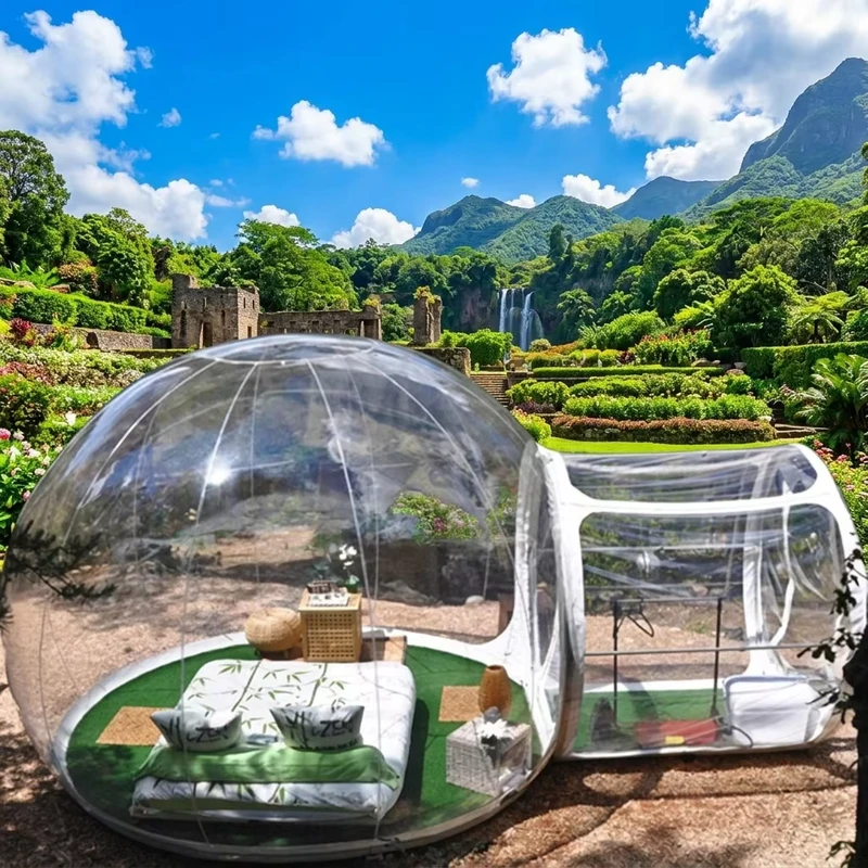 Fabrik Außen Transparentes Bubble Zelt Transparentes Aufblasbares klares Kuppelzelt Haus Camping Iglu Hotel Bubble Zelt