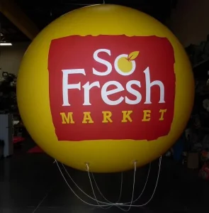 Factory Outlet Inflatable Fresh Air Balloon with Air Blower Weather Resistant Waterproof PVC Material