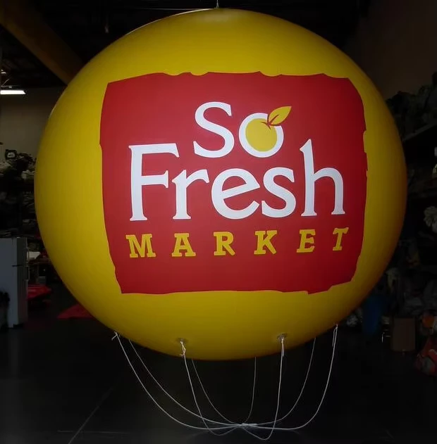 Outlet de Fábrica Balão de Ar Inflável com Ventoinha Material PVC Resistente à Água e ao Tempo