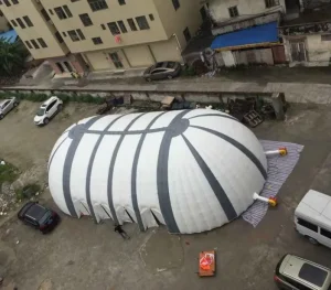 Factory Outlet Inflatable White Dome Tent 0.55mm PVC Material Customizable Size 3-Year Warranty
