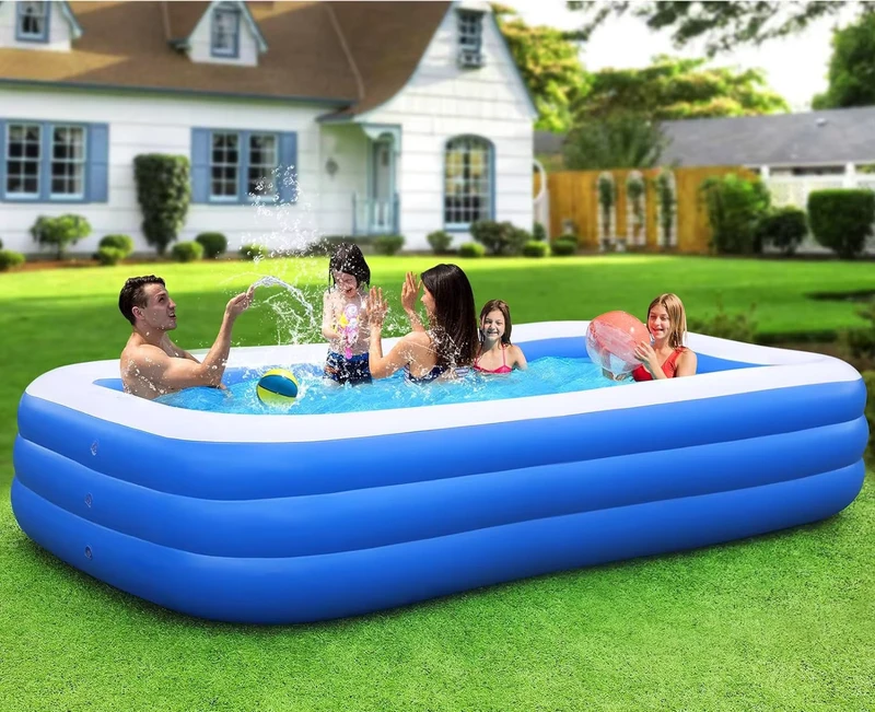 Juguetes de agua inflables de PVC rectangulares de fábrica, piscina inflable para adultos