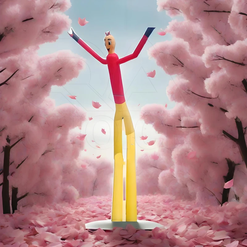 Factory Price Air Dancer Advertising Wave Sky Dancer Among the Blooming Flowers in Spring for for Important Event