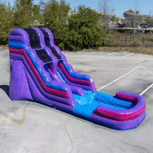 Factory Price Classic Inflatable Marble Purple Water Slide Commercial Use CE Certified 0.55mm PVC Material