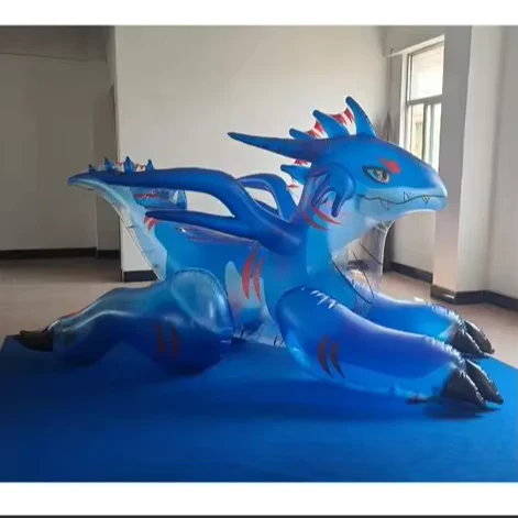 Fabrikpreis, maßgeschneiderter transparenter blauer aufblasbarer Drache für Werbegeschenke