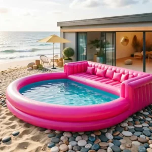 Factory Price Dawb Backyard Inflatable Pool House & Swimming Pool Bar 0.55mm PVC Customizable Size & Color Rental