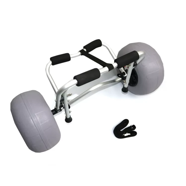 Factory Price Easy to Carry Plastic Hull Boat Inflatable Cart Trolley Wheels Kayak Fishing Accessories