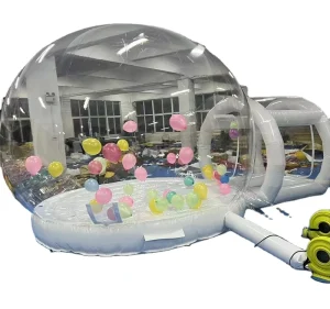 Factory Price Kids Party Inflatable Clear Crystal Igloo Dome Bubble Tent, Transparent Balloon Fun House