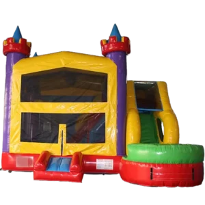 Factory Price Marble 15ft Bounce House Commercial Inflatable Bouncy Jumping Castle Combo with Slide and Removable Banners