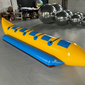 Harga Pabrik Desain Baru Perahu Inflatable Permainan Air Kustom, Perahu Pisang Inflatable PVC