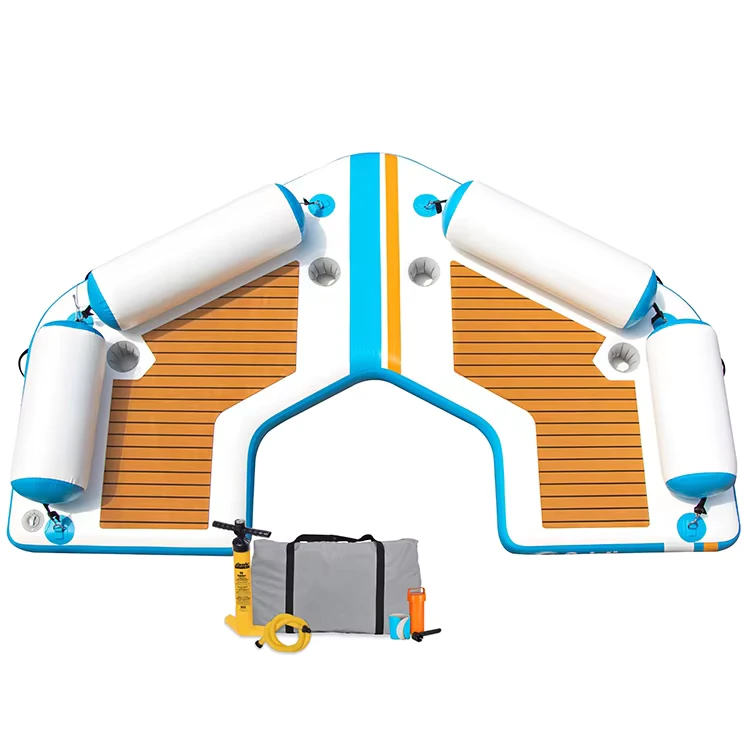 Plateforme de baignade flottante à prix d'usine, nouveau dock flottant gonflable