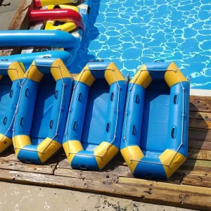 Factory Price Outdoor Waterpark Inflatable River Drifting Double Person PVC Durable Kayak Raft Rubber Boat with Ropes