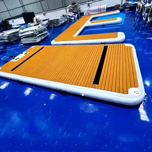 Plataforma de agua inflable para deportes, precio de fábrica, barcos, motos de agua, muelle, isla de fiesta inflable