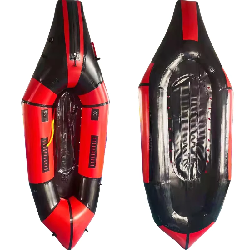 Fabrikpreis ultraleichte selbstentleerende Audac Frontier Packraft Wildwasser aufblasbares Paddel Packraft Boot