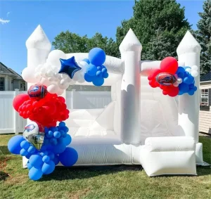 Factory Price White Inflatable Bounce House with Air Blower Jumper Inflatable for Wedding Bounce