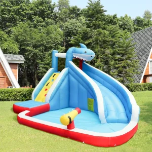 Factory Shark Inflatable Bouncy Castle Bounce Houses Water Slide Inflatable Jump Houses for Kids Home Use