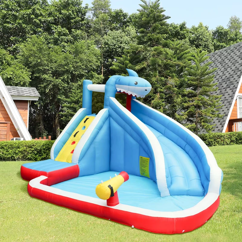 ปราสาทกระโดดพอง Shark Inflatable สำหรับเด็ก ใช้งานที่บ้าน