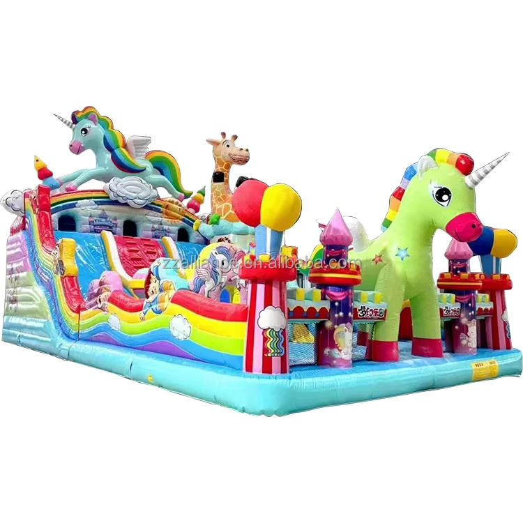 Fornitura di Fabbrica Grande Castello Gonfiabile Scivolo Pony Piccolo Castello Salterino per Bambini Grande Gioco Gonfiabile