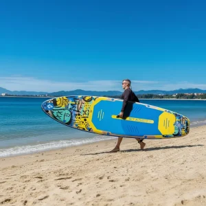 Factory Supply New Series Sup Daska Drop Stitch Material 450lb Capacity Inflatable Stand up Paddle Board For Waterplay Surfing