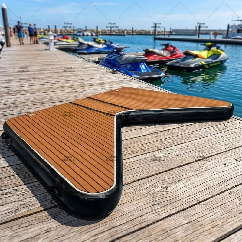 Fabrieks Teak EVA opblaasbare jetski dock platform drijvende V-dok ponton