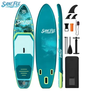 Factory Wide Deck Yoga Inflatable Stand up Paddle Board Anti slip EVA Pad ISUP for Floating Fitness and Meditation on Water