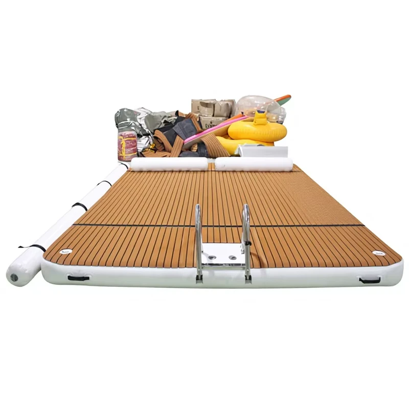 Mat de Docagem Inflável para Jet Ski Factory Yacht Water Island com Escada