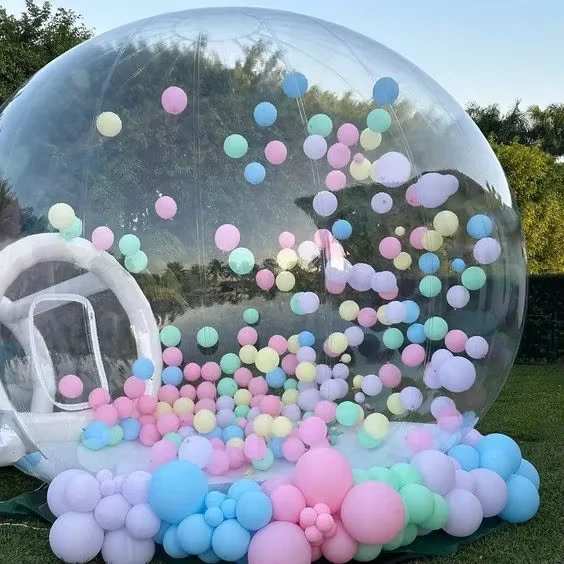 Factory’s Clear Inflatable Bubble Tent Kids Inflated Air Tent with Balloons