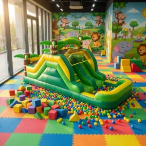 Family Backyard Inflatable Slide Jumping Castle Combo with Blower